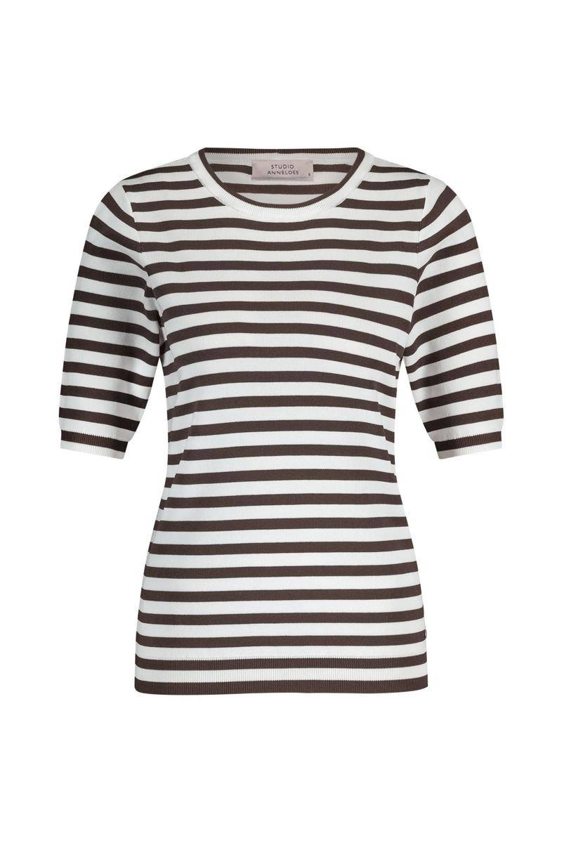 Studio Anneloes Trui Luna Stripe Bruin 2