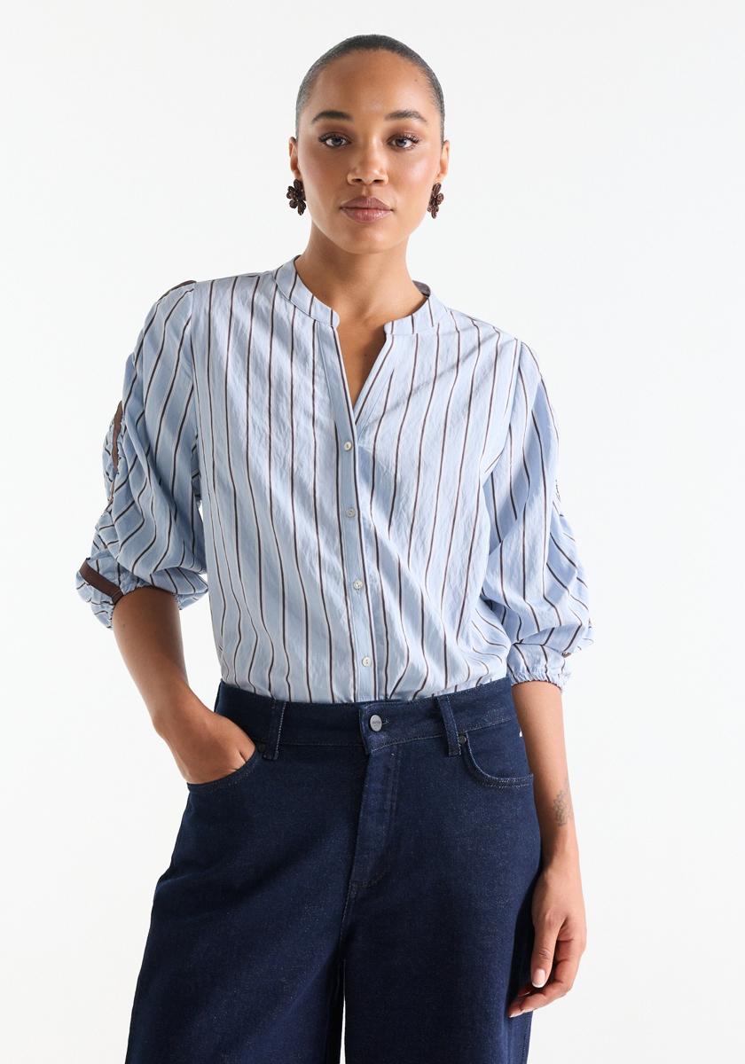 Jansen Amsterdam Blouse Leah Blauw 1