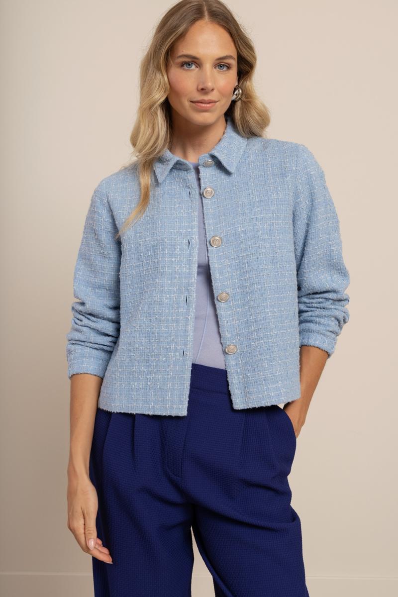 Studio Anneloes Blazer Vieve tweed jacke Blauw 5