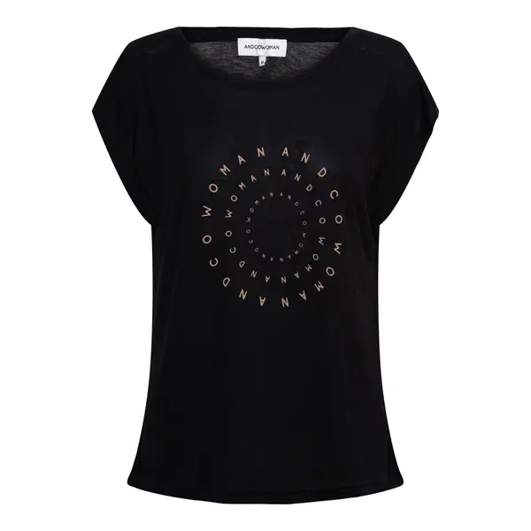 &Co Woman T-Shirt Signy Zwart 1