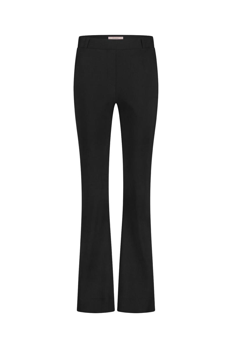 Studio Anneloes Pantalon Flair Bonded Zwart 3
