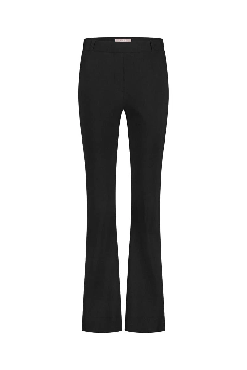 Studio Anneloes Pantalon Flair Bonded Zwart 3