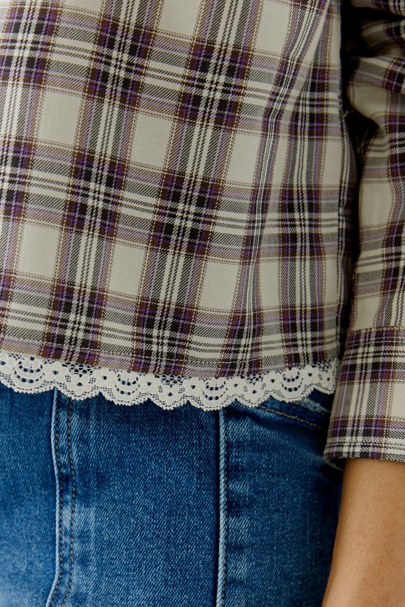 Oui Blouse 0100416 Bruin 5