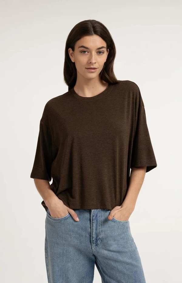 YAYA T-Shirt 01-709391-607 Bruin 1