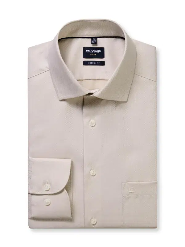 Olymp Overhemd 135674 Beige 1