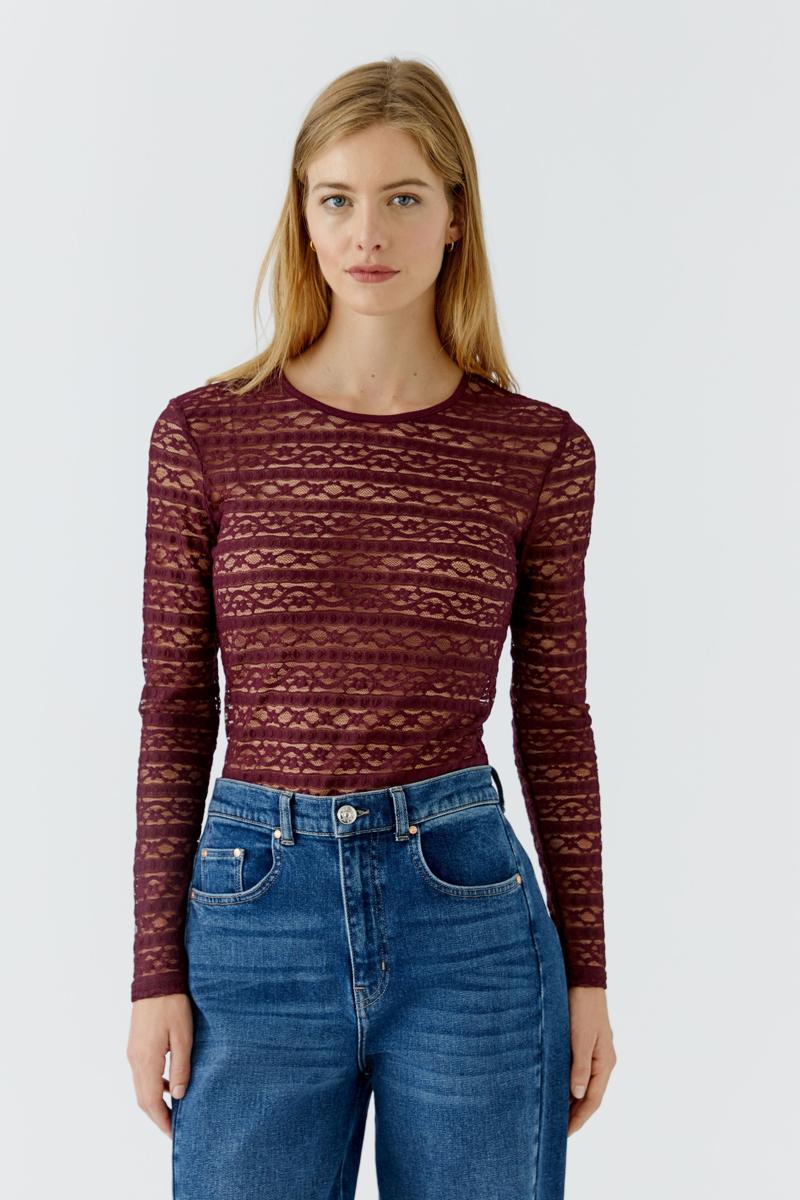 Oui T-Shirt 0099899 Rood 6