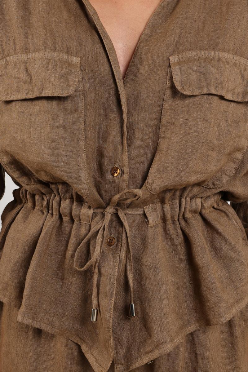 NUKUS Blouse Elma Taupe 6