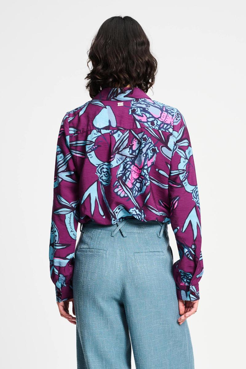POM Amsterdam Blouse Mila Mystic Dinner Paars 3