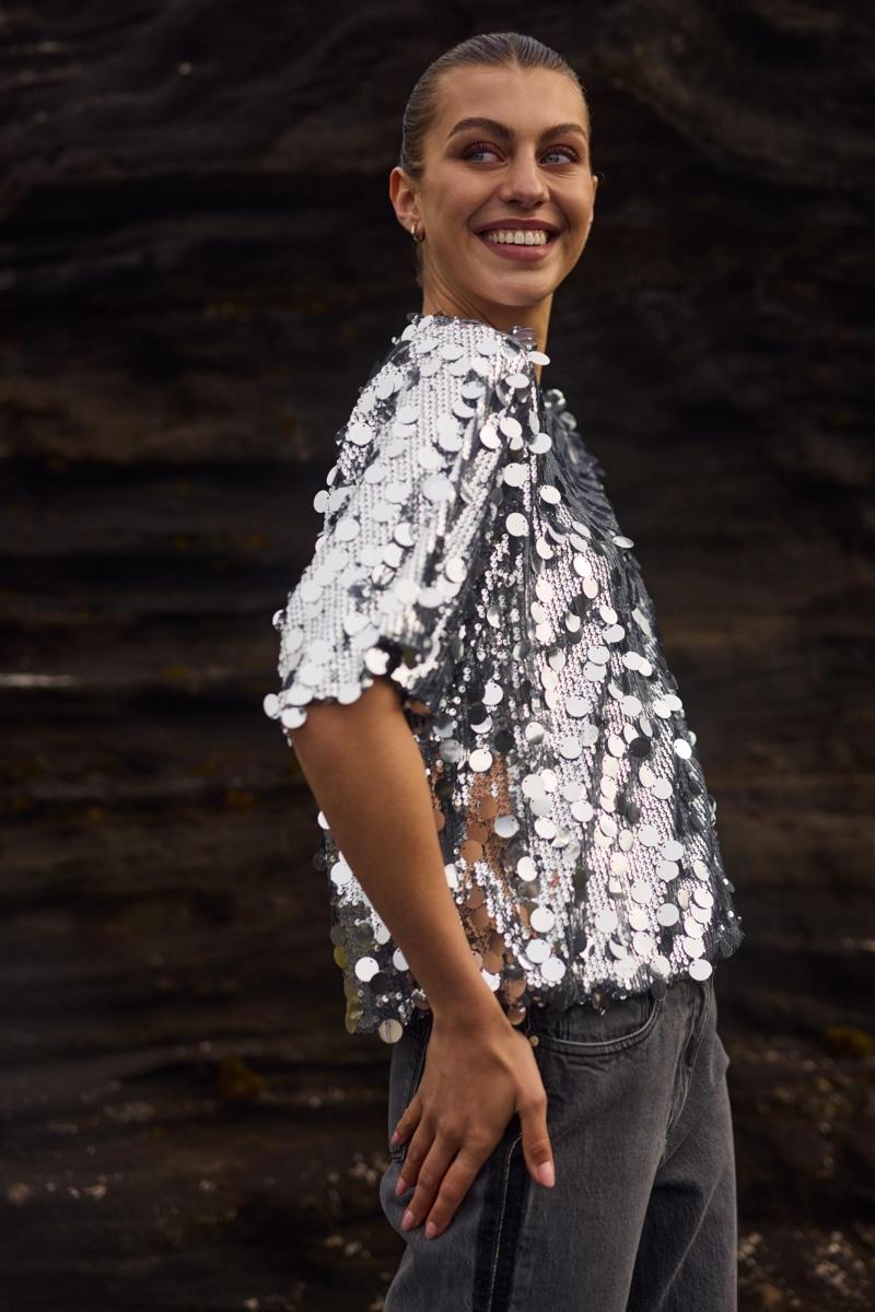 NUKUS Blouse NKF01048 Zilver 6