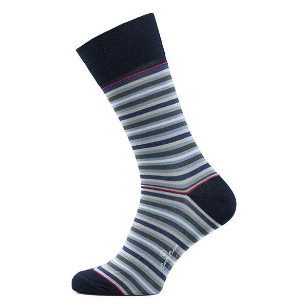 Carlo Lanza Sokken 103 Strisce d'Art Blauw 1