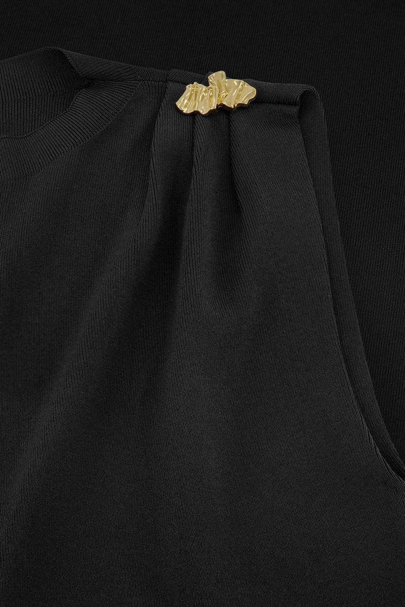 Studio Anneloes Blouse Fanny Button Zwart 6