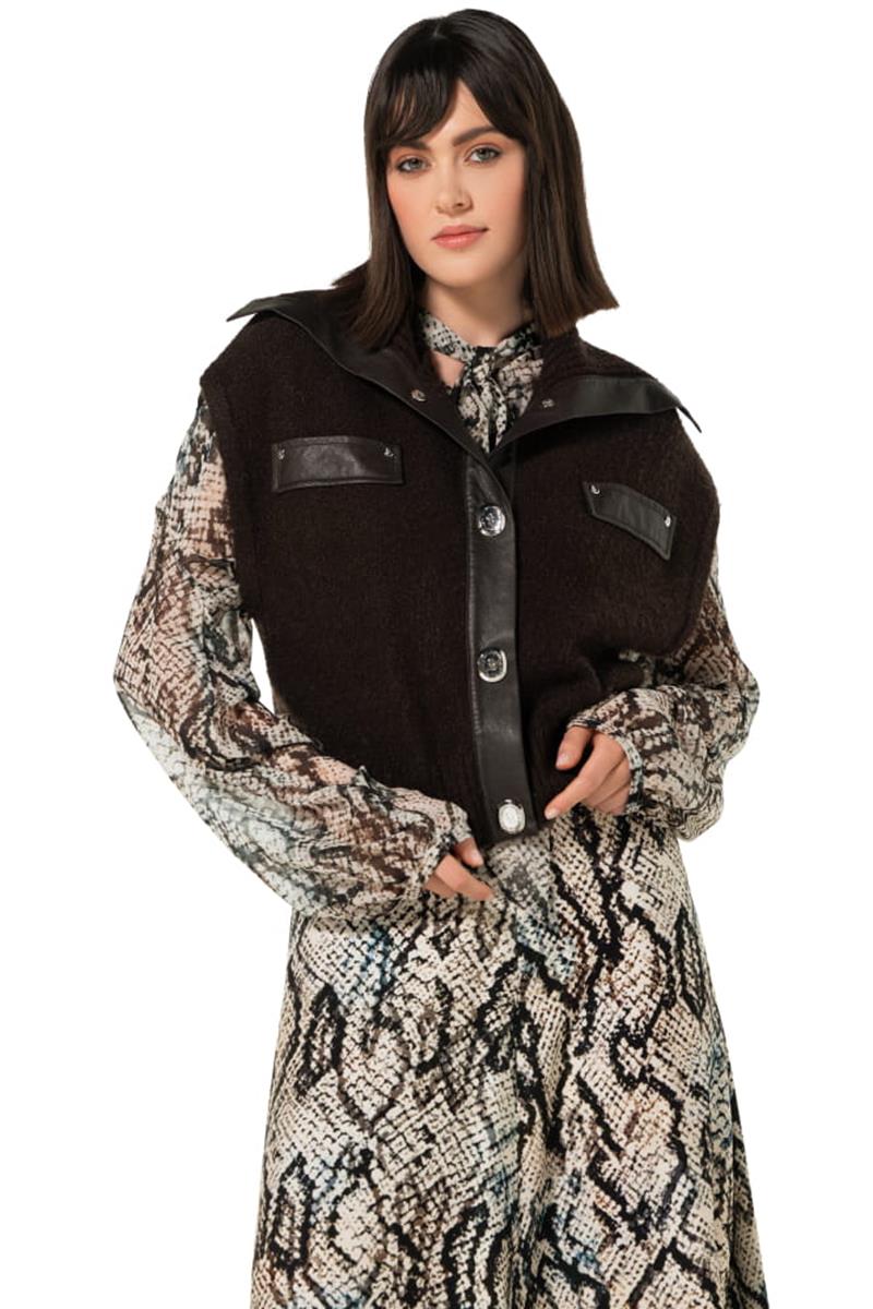 Caroline Biss Bodywarmer 4223 Bruin 1