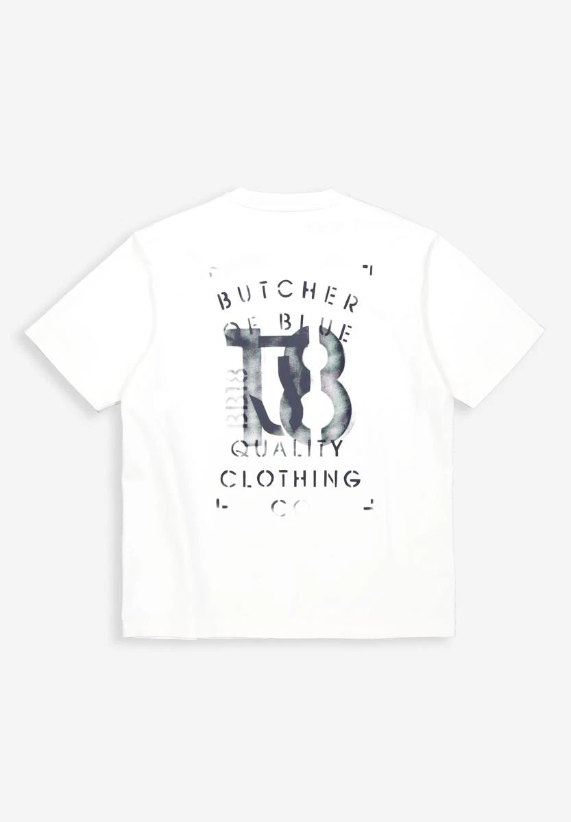 Butcher of Blue T-Shirt Mercer Layer Wit 5