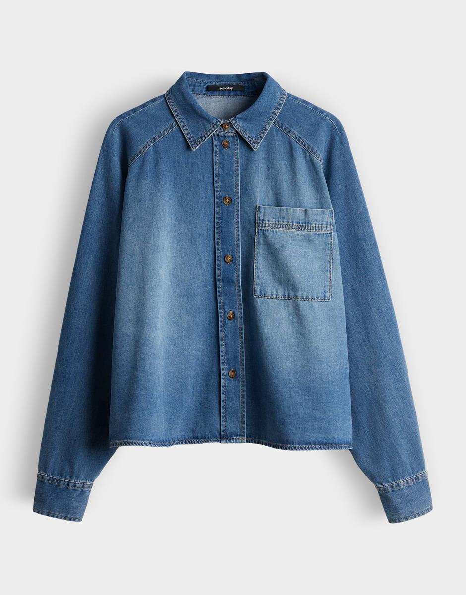 SOMEDAY Blouse Zebru Blauw 2