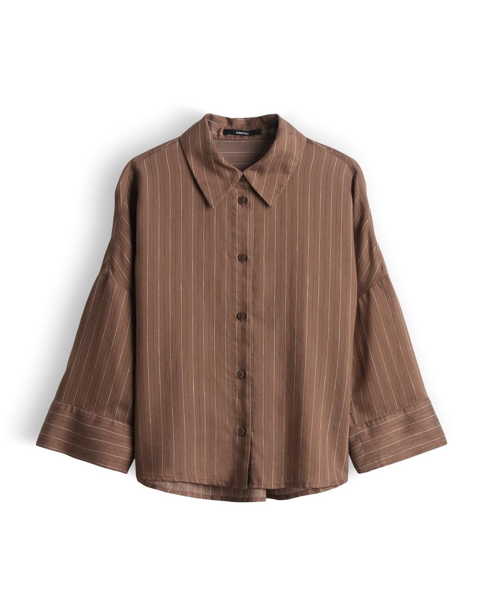 SOMEDAY Blouse Zalea stripe Bruin 2