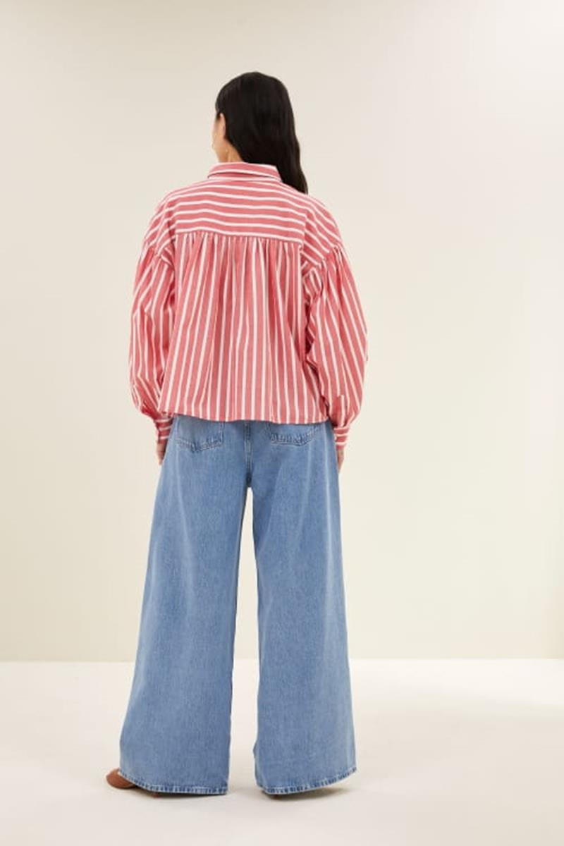 By-Bar Blouse Sarah Stripe Rood 3