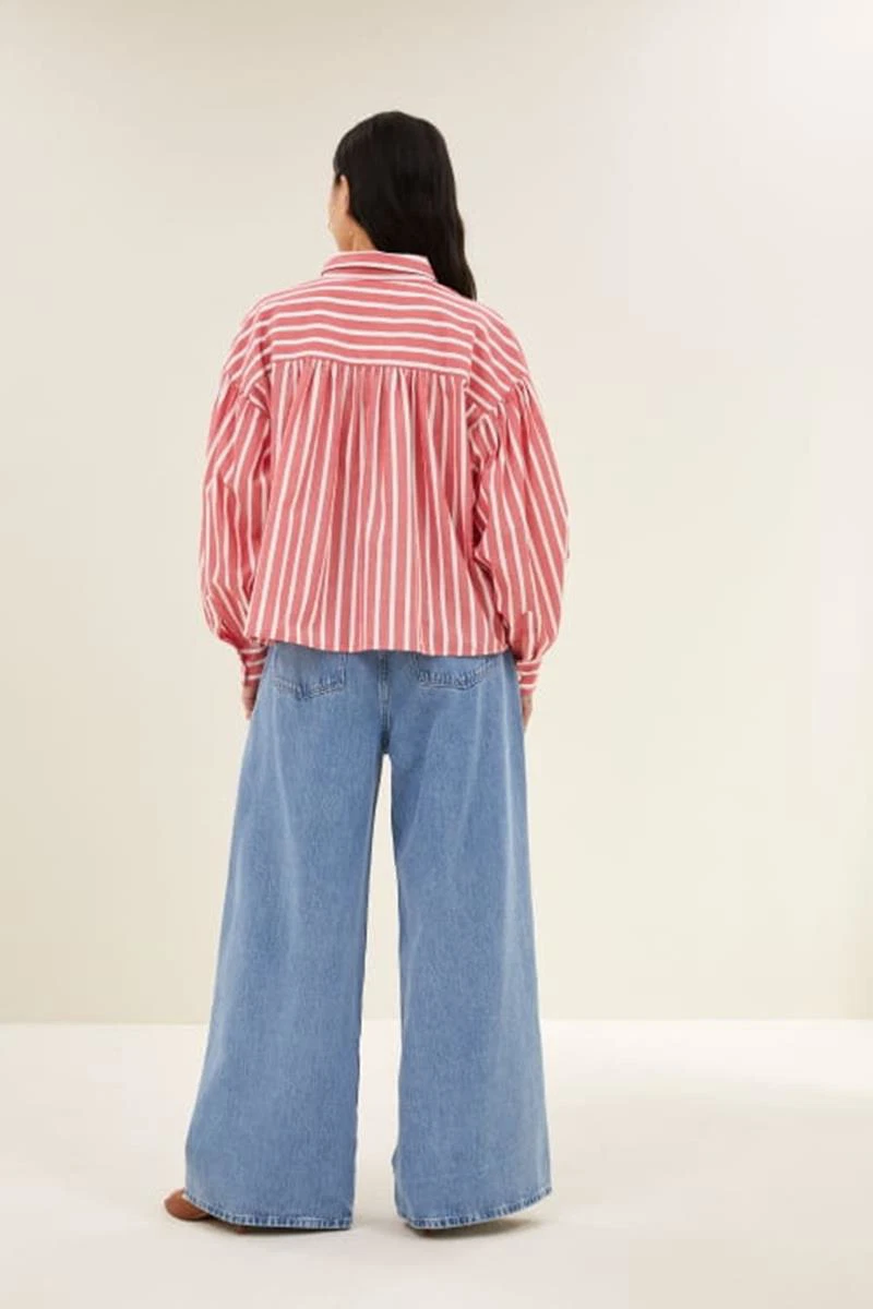 By-Bar Blouse Sarah Stripe Rood 3