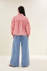 By-Bar Blouse Sarah Stripe Rood 3
