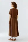 Oui Jurk 0097171 Bruin 3