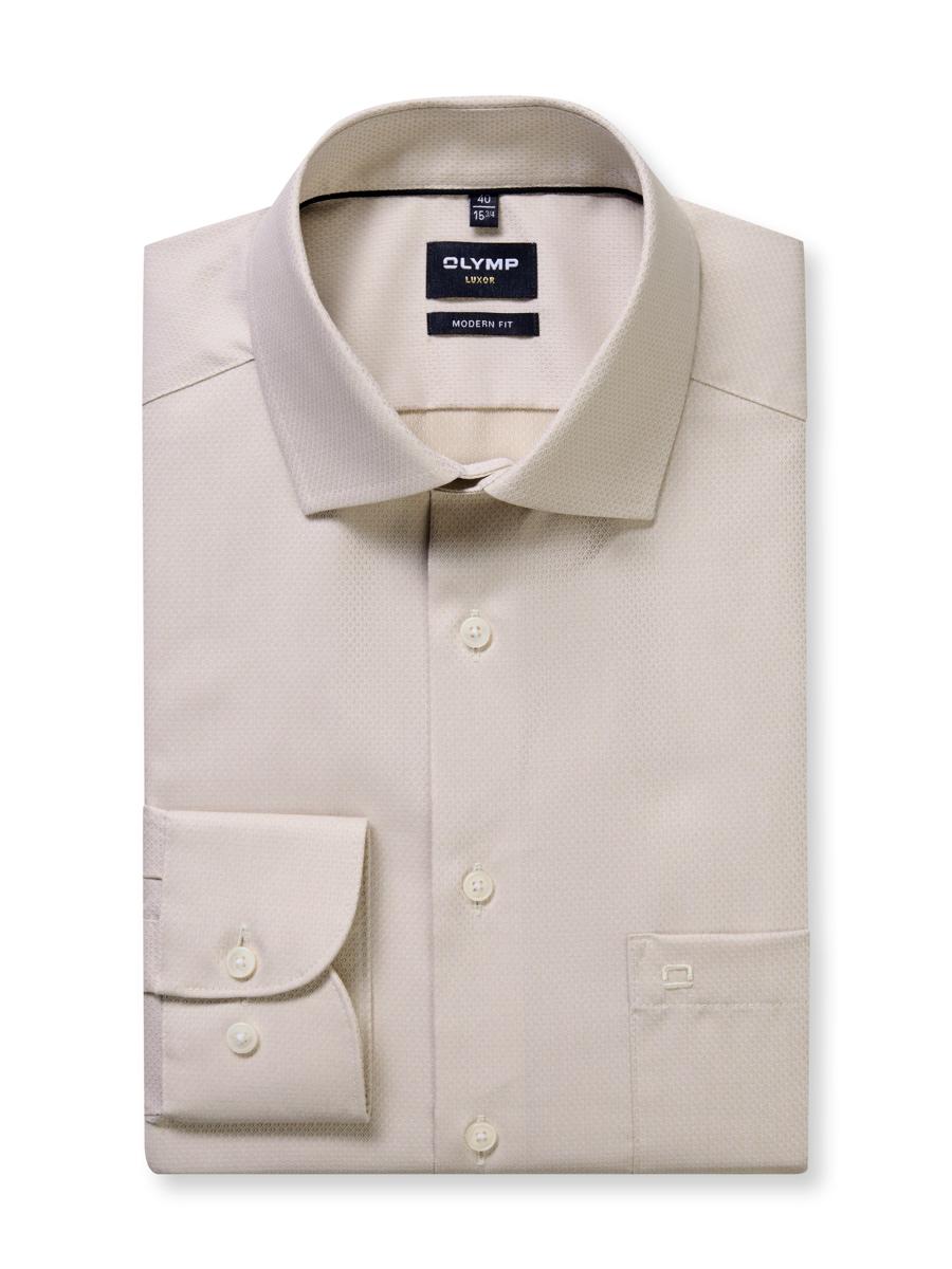 Olymp Overhemd 135674 Beige 2