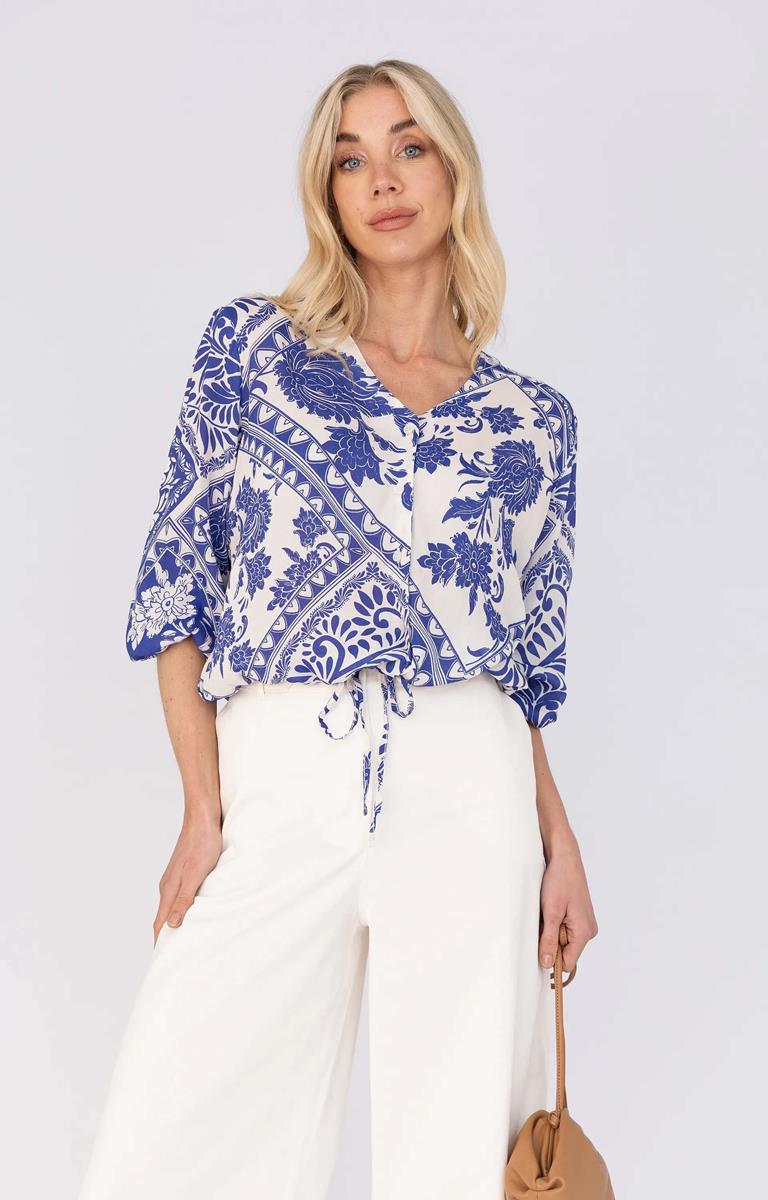 Anna Blouse 26a05-03629B Blauw 1