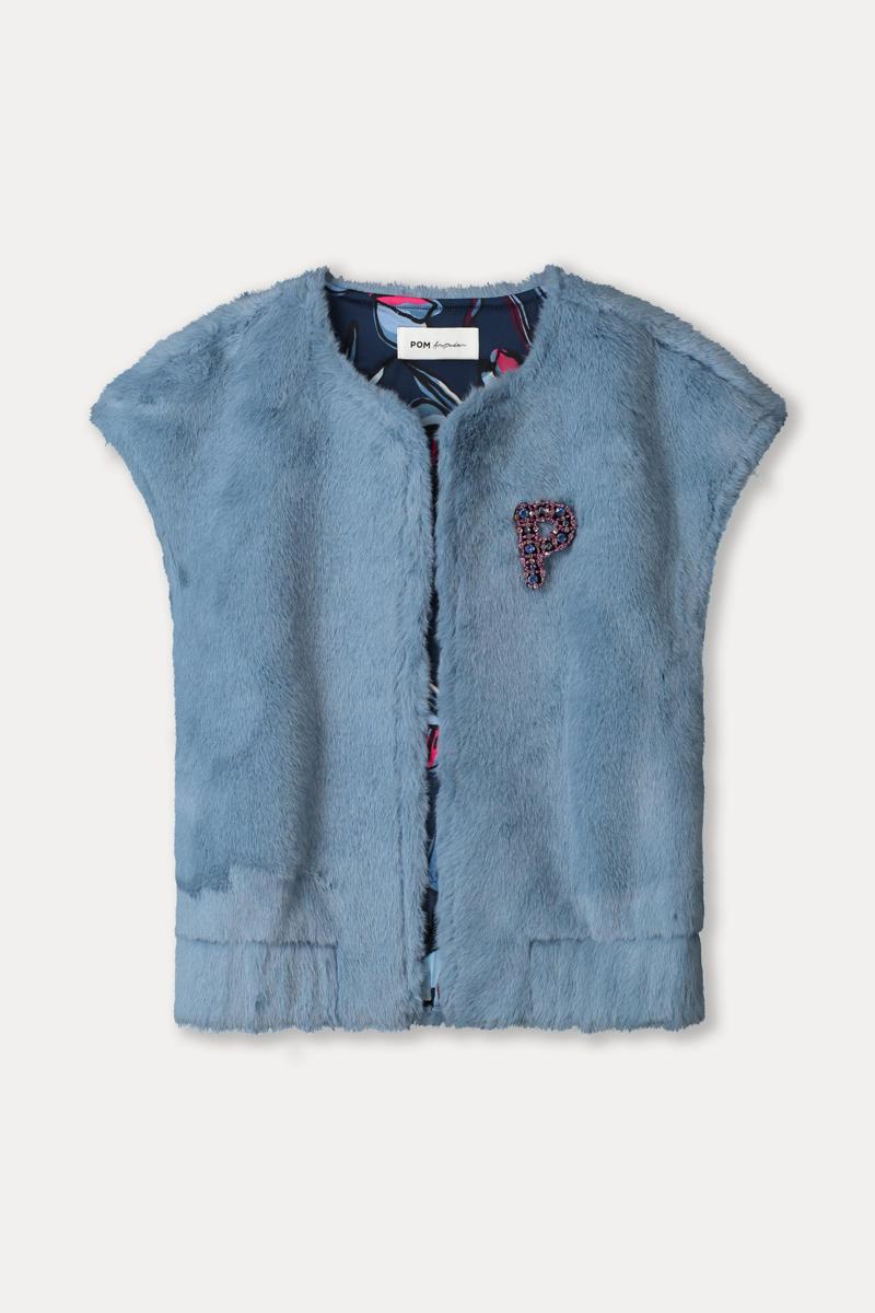 POM Amsterdam Gilet SP9368 Blauw 1