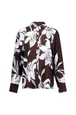 Studio Anneloes Blouse Aylin satin flowe Bruin 1