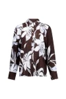 Studio Anneloes Blouse Aylin satin flowe Bruin 1