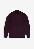 Butcher of Blue Trui Clifden Halfzip Paars 2