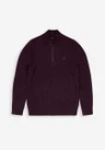 Butcher of Blue Trui Clifden Halfzip Paars 2