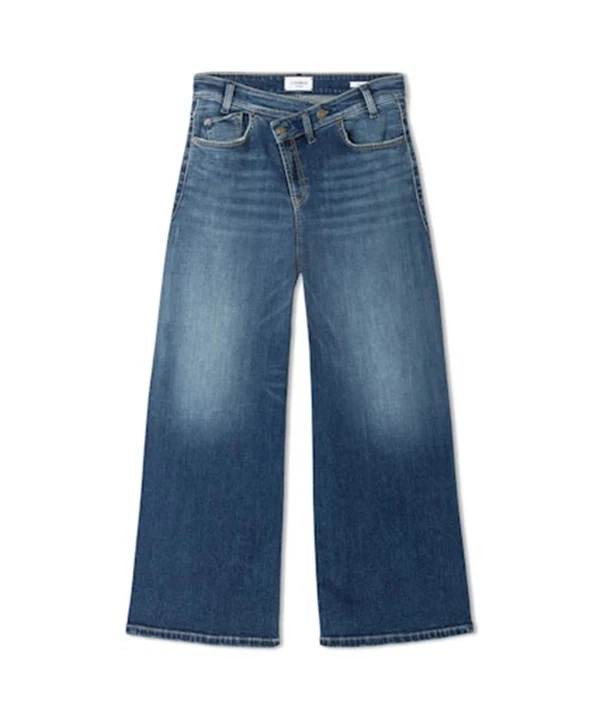 Cambio Jeans Baggy Asymmetrical Blauw 1