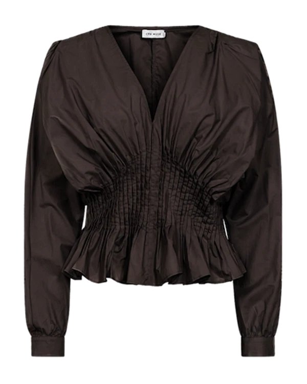 Copenhagen Muse Blouse Poplin Bruin 1