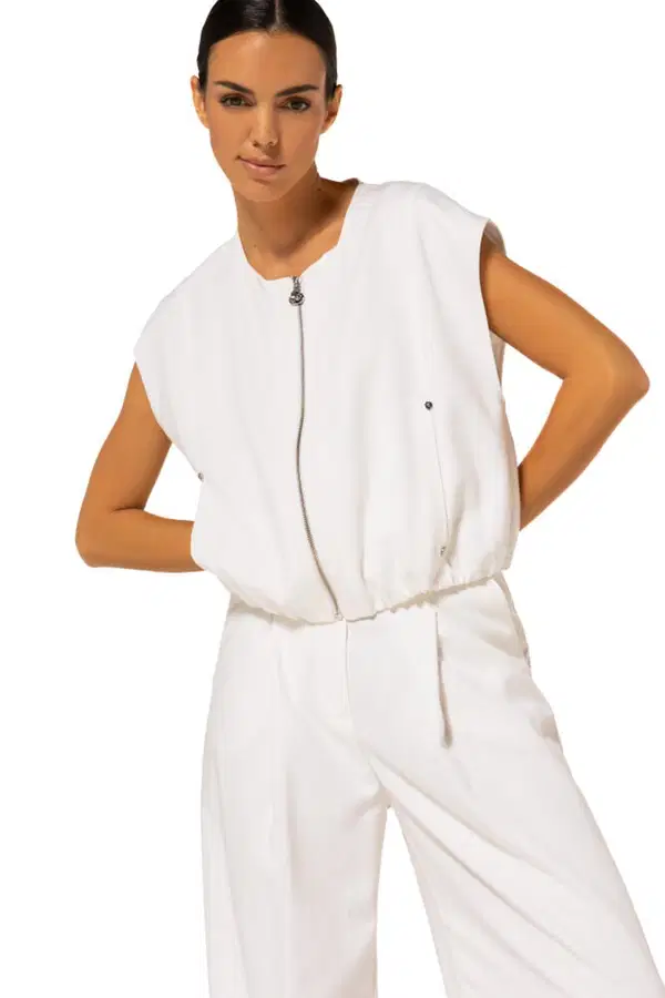 Caroline Biss Gilet 1816 Off-White 1