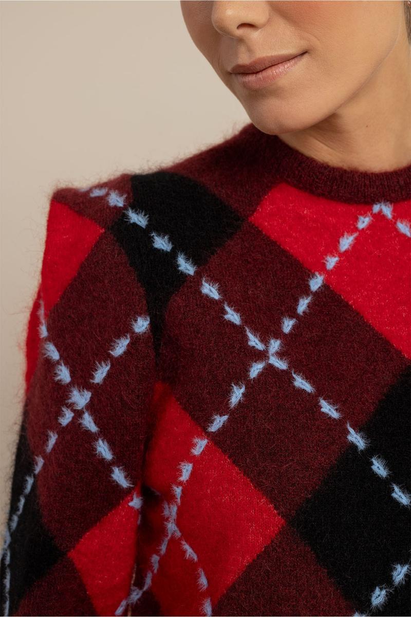 Studio Anneloes Trui Arly argyle pullo Rood 4
