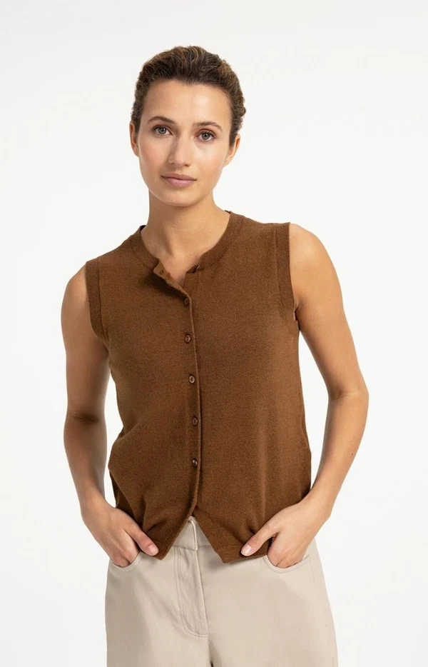 YAYA Vest 01-010170-608 Bruin 1