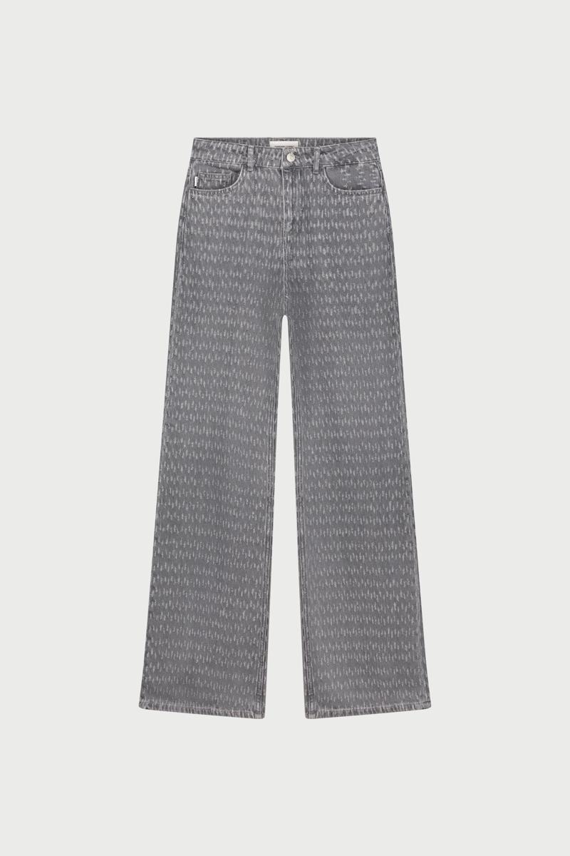 Fabienne Chapot Jeans Thea Wide Leg Jea Grijs 2