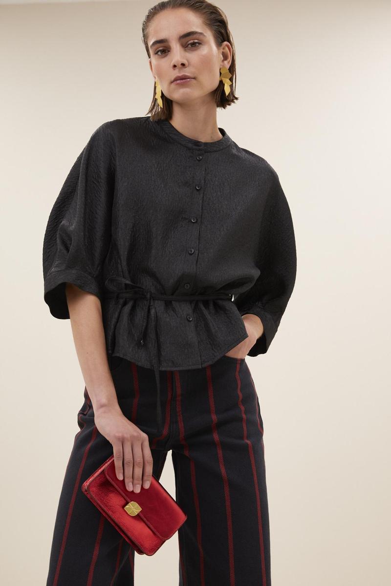By-Bar Blouse Christi Bubble Bl Zwart 1