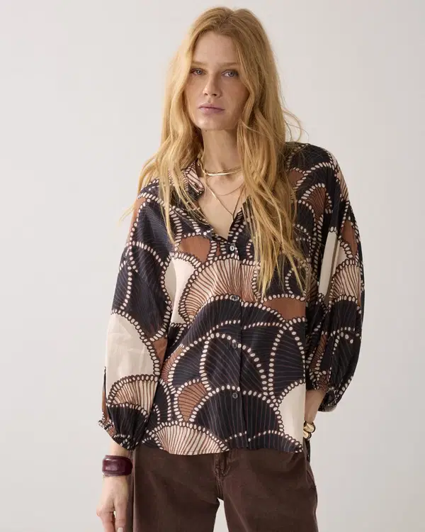 Summum Blouse 2s3458-12386 Bruin 1