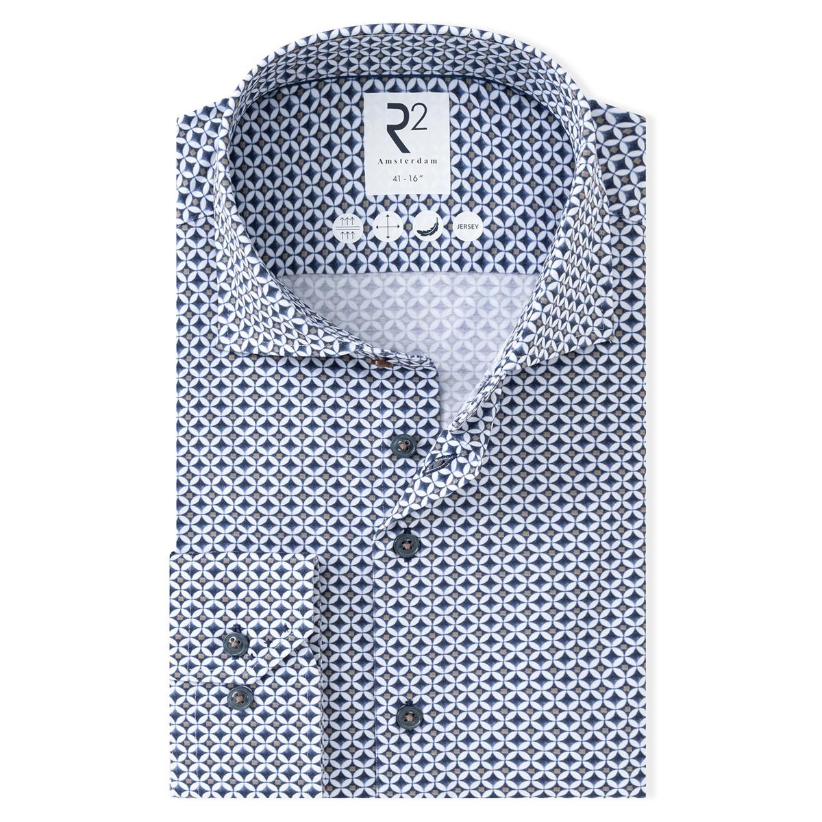 R2 Amsterdam Overhemd 134.WSP.008 Blauw 3