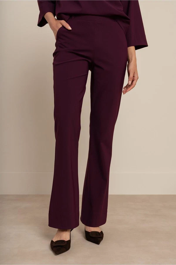 Studio Anneloes Pantalon Flair Bonded Paars 1