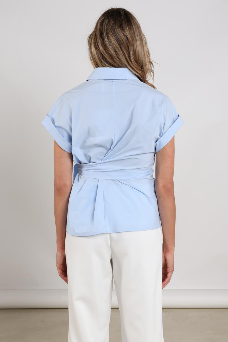 NUKUS Blouse Aneta Blauw 3