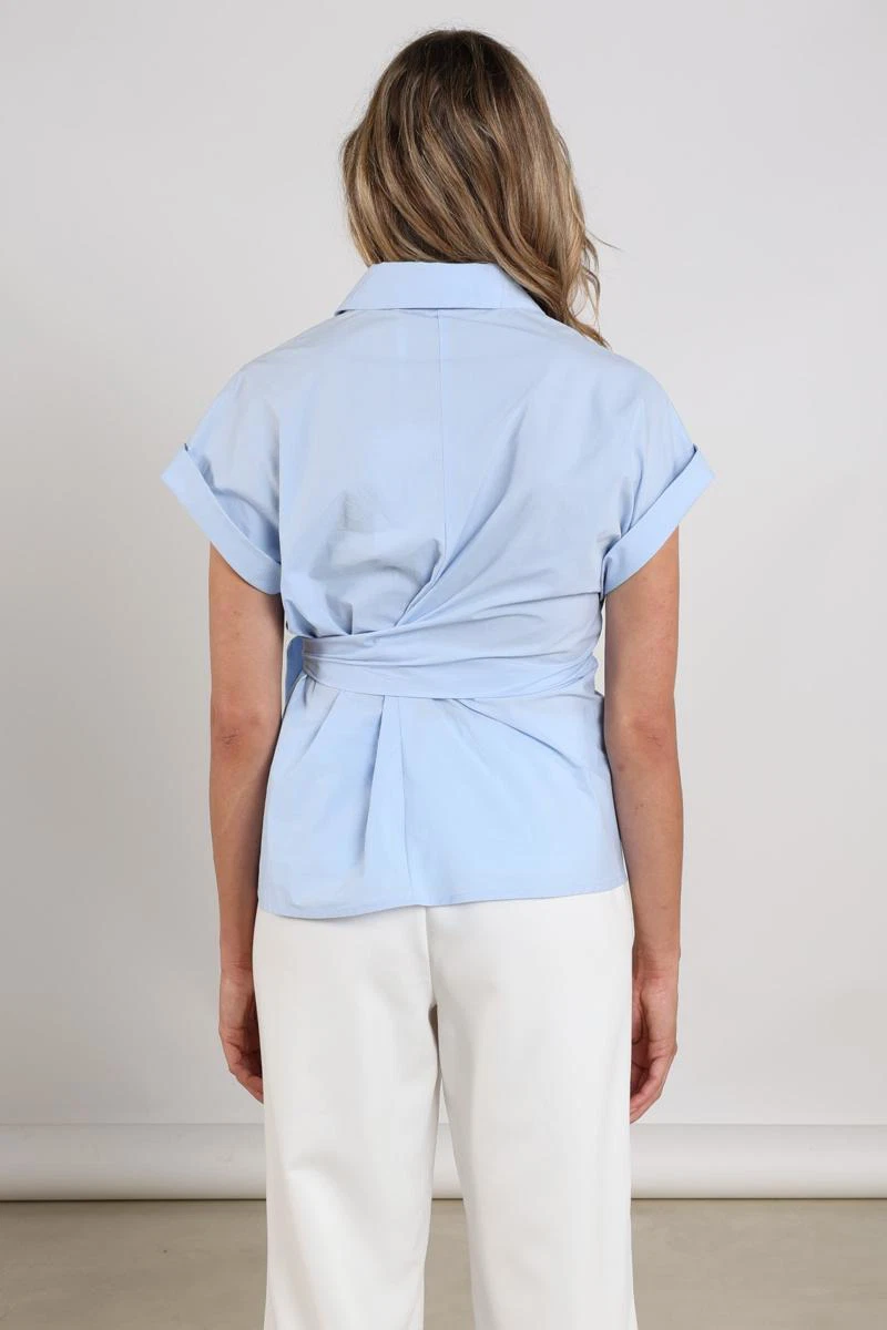 NUKUS Blouse Aneta Blauw 3