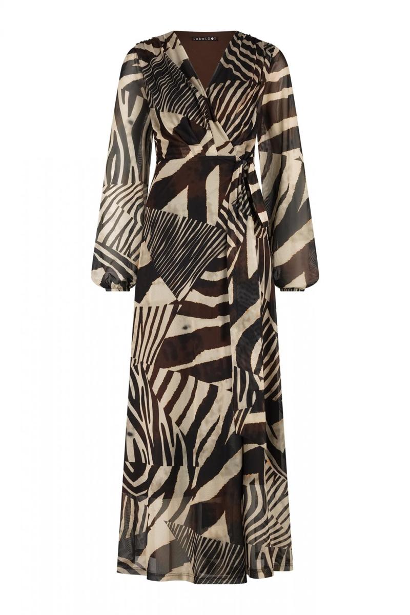 Label DOT Jurk 2523000 Bruin 2