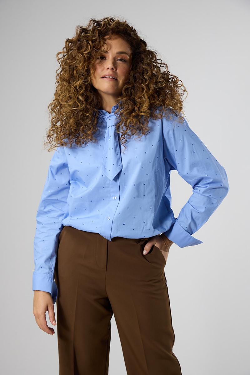 Label DOT Blouse 2621029 Blauw 5