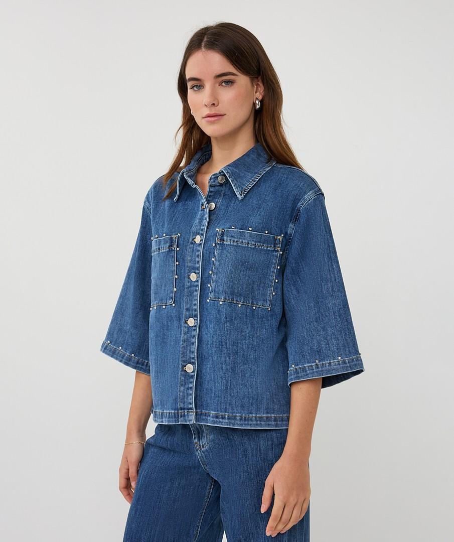 EsQualo Blouse SP26.12016 Blauw 1