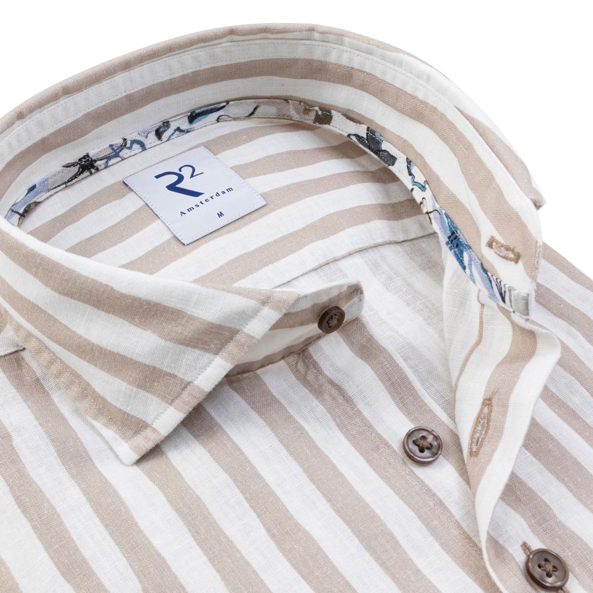 R2 Amsterdam Overhemd 132.WSP.015 Beige 2