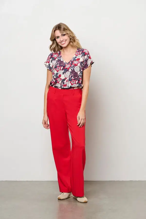 &Co Woman Pantalon Camilla Rood 1