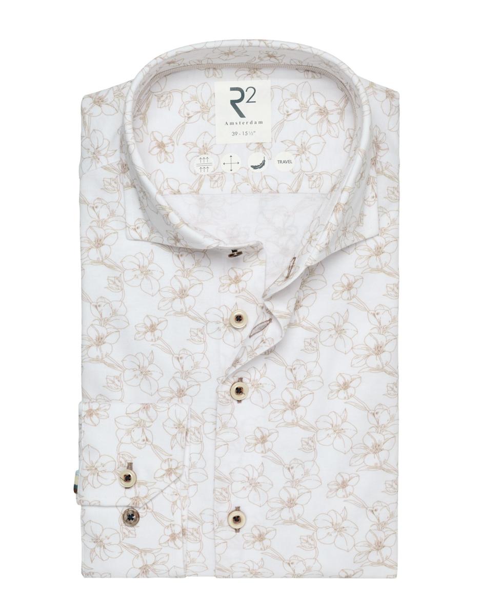 R2 Amsterdam Overhemd 132.WSP.006 Beige 1