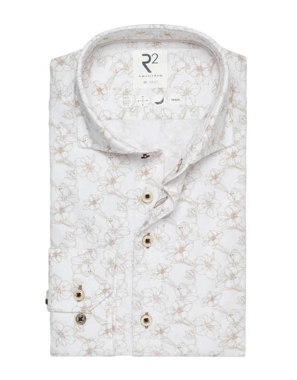 R2 Amsterdam Overhemd 132.WSP.006 Beige 1