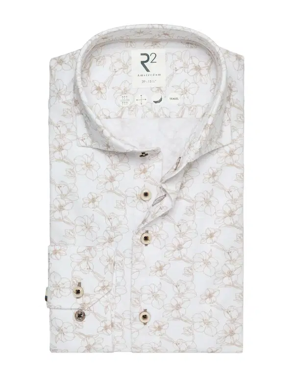 R2 Amsterdam Overhemd 132.WSP.006 Beige 1